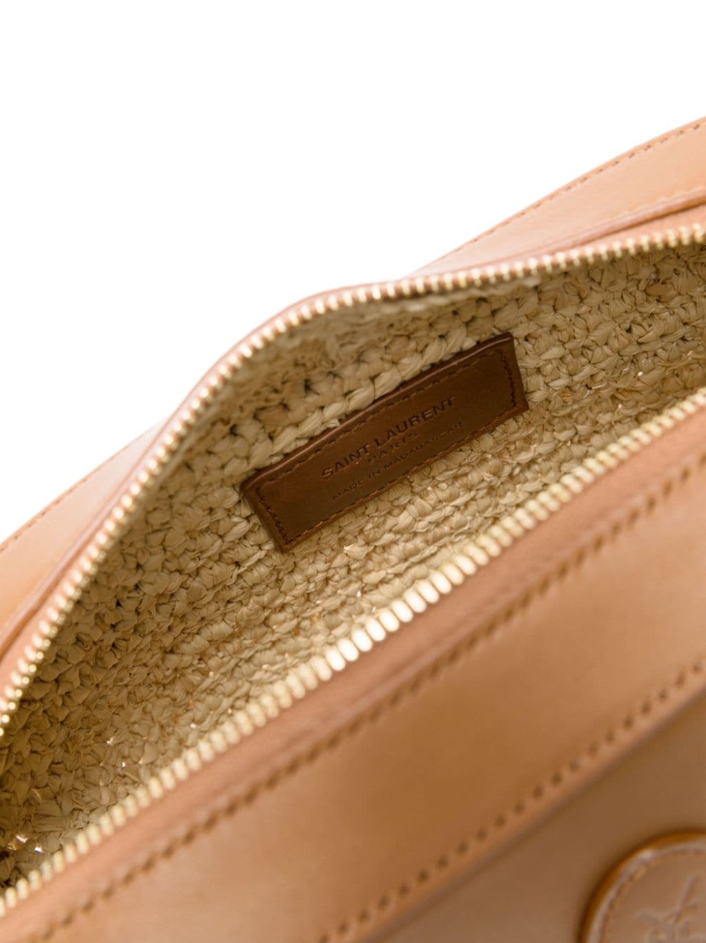 Saint Laurent Le Coeur raffia crossbody bag