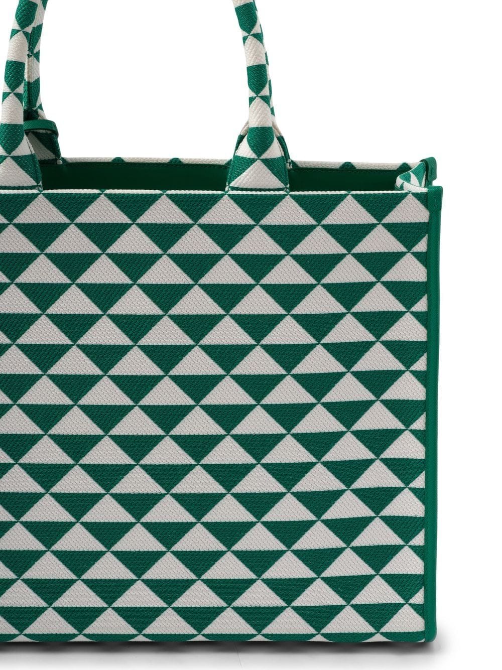 Pra*a large symbole embroidered tote bag