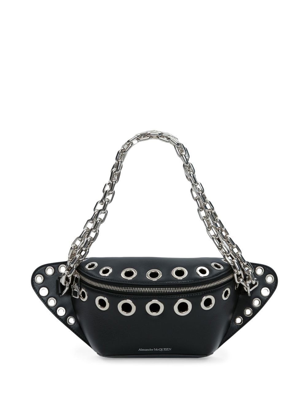 Alexander McQueen Biker punch-holes belt bag