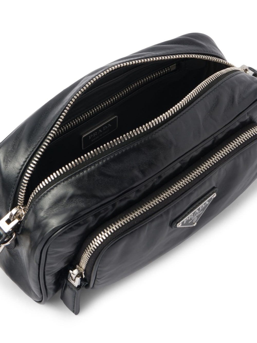 Pra*a logo-plaque shoulder bag