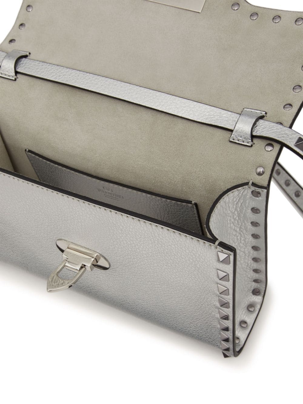 Valentino Garavani small Rockstud metallic crossbody bag