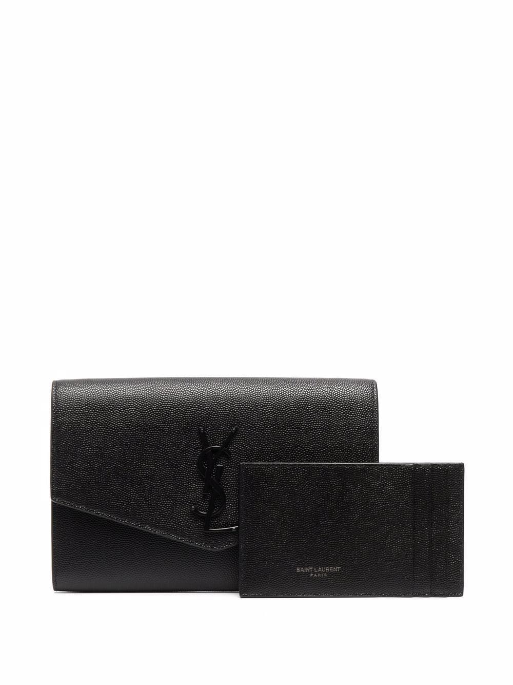 Saint Laurent envelope leather clutch bag