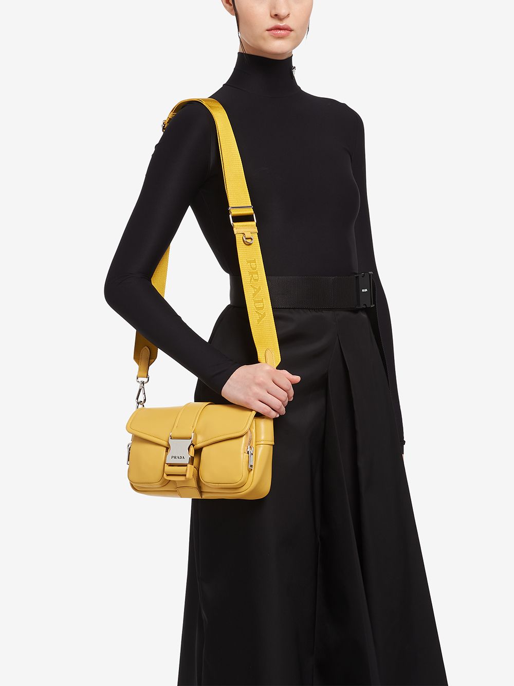 Pra*a buckle-detail leather bag