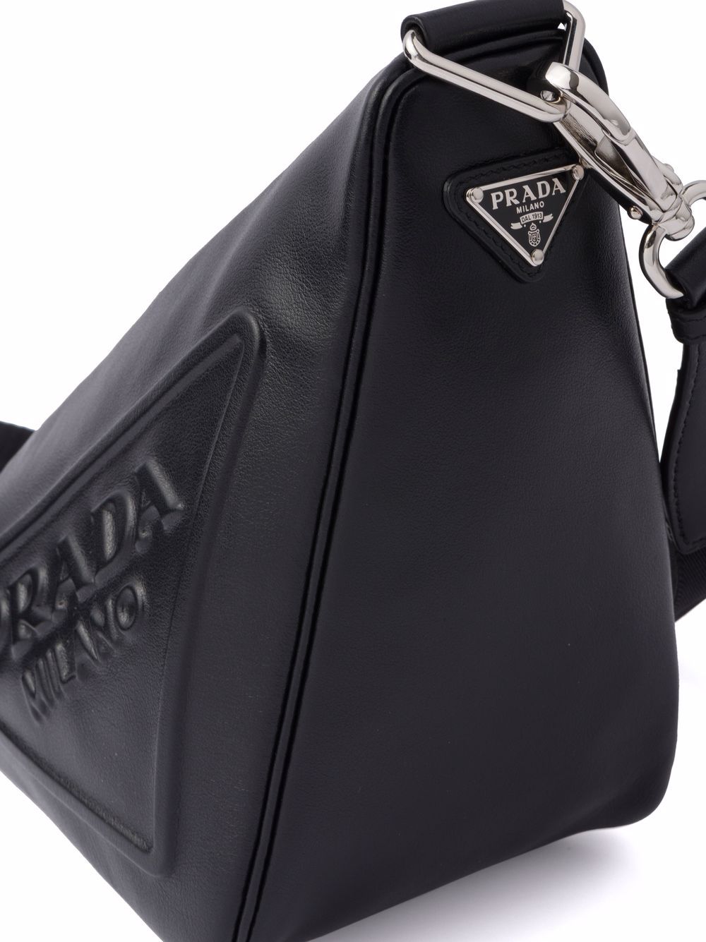 Pra*a logo plaque shoulder bag
