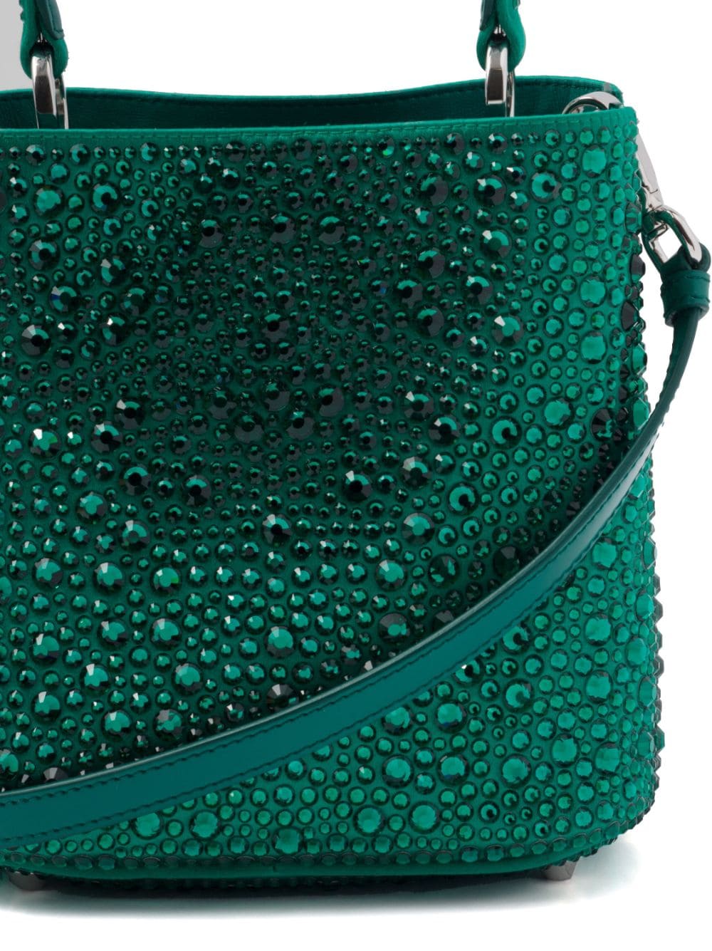 Pra*a small panier crystal-embellished tote bag