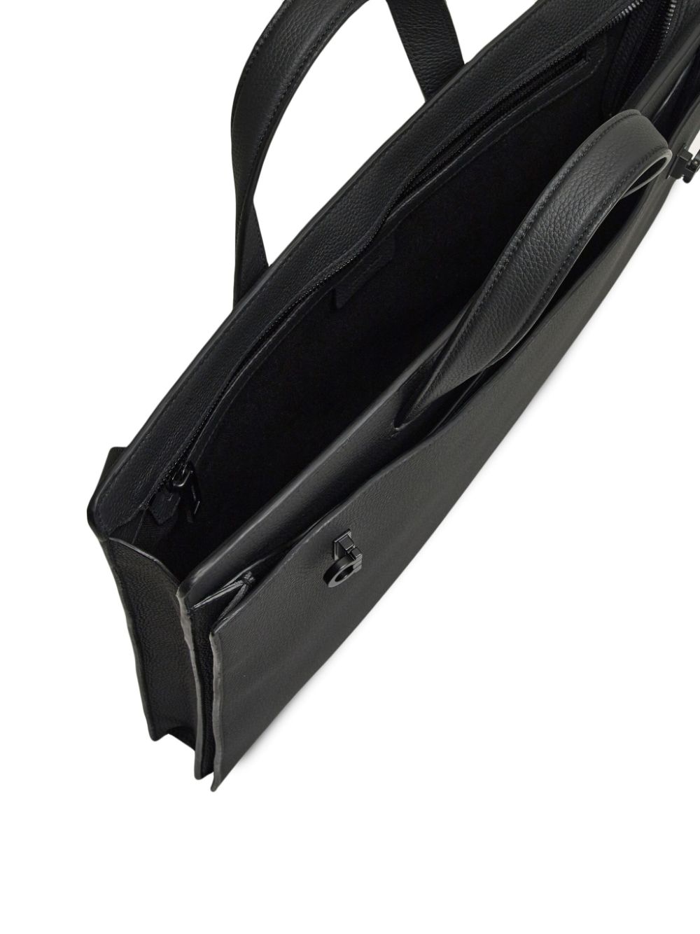 Ferragamo Gancini-buckle leather briefcase