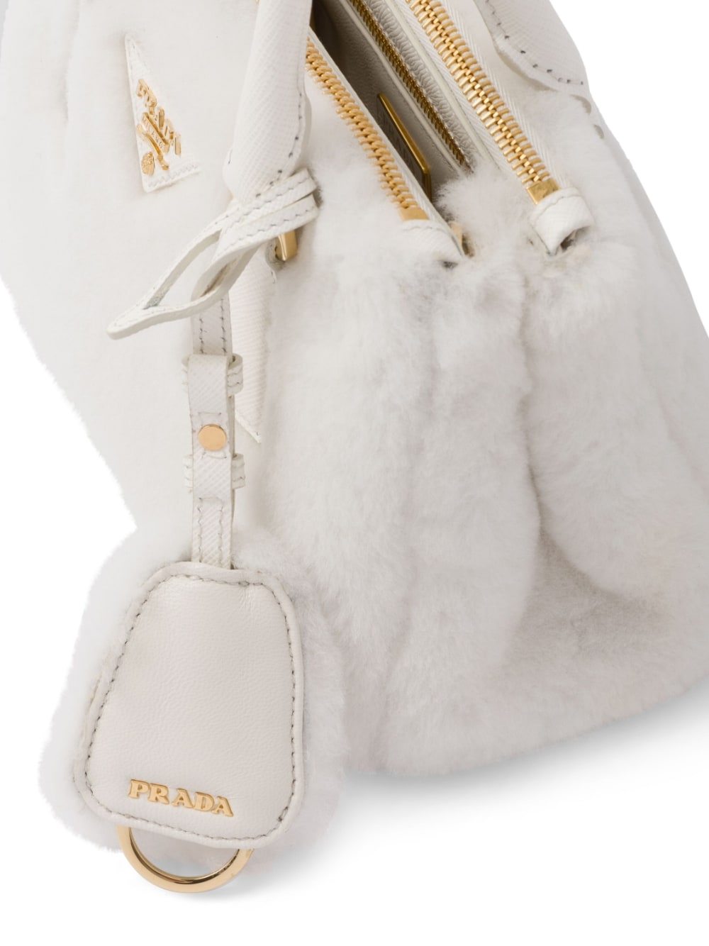 Pra*a galleria shearling mini bag