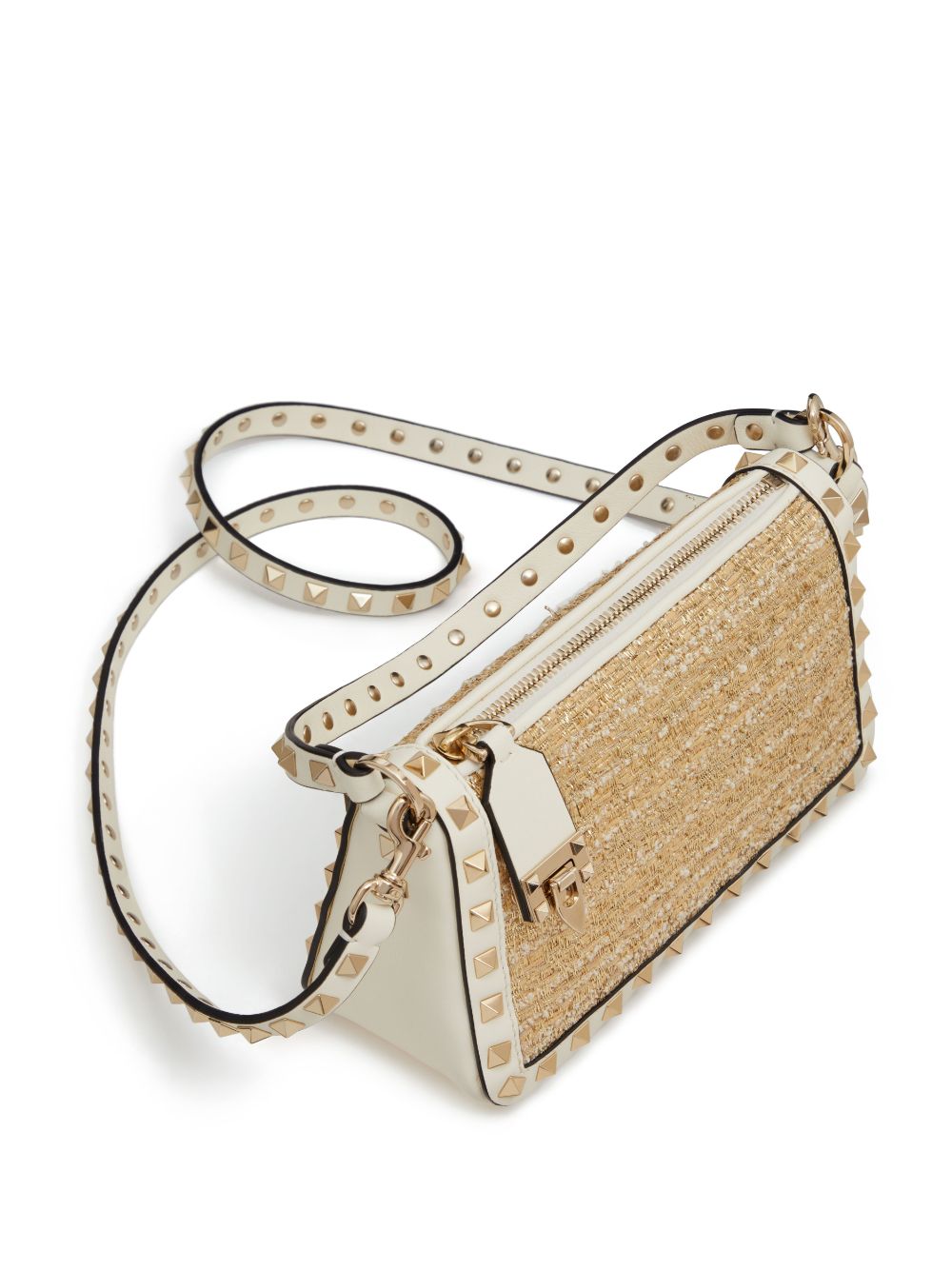Valentino Garavani small Rockstud bouclé shoulder bag
