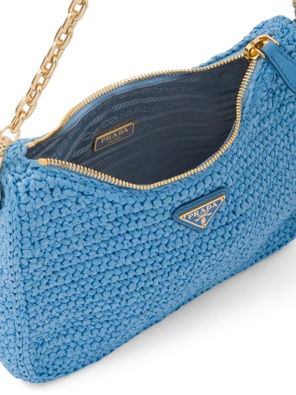 Pra*a re-edition 2005 crochet-knit shoulder bag