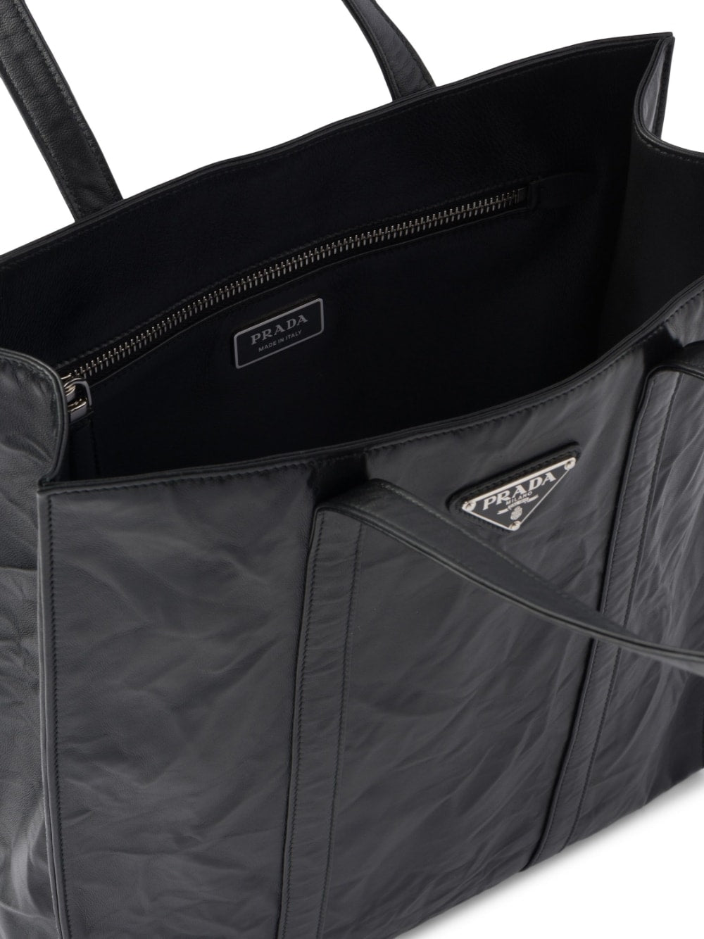 Pra*a nappa-leather tote bag