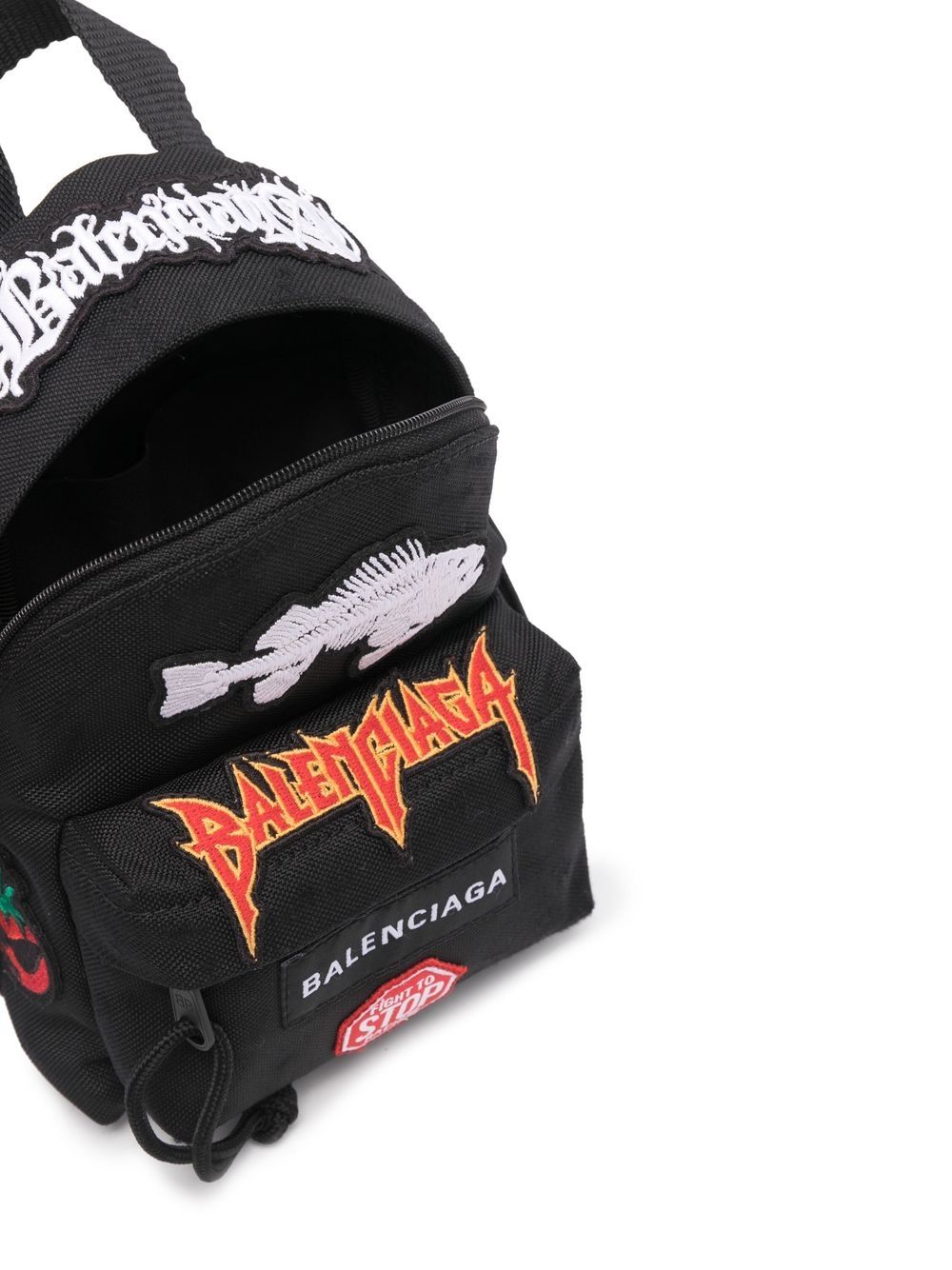 Ba*len*cia*ga patch-detail crossbody backpack