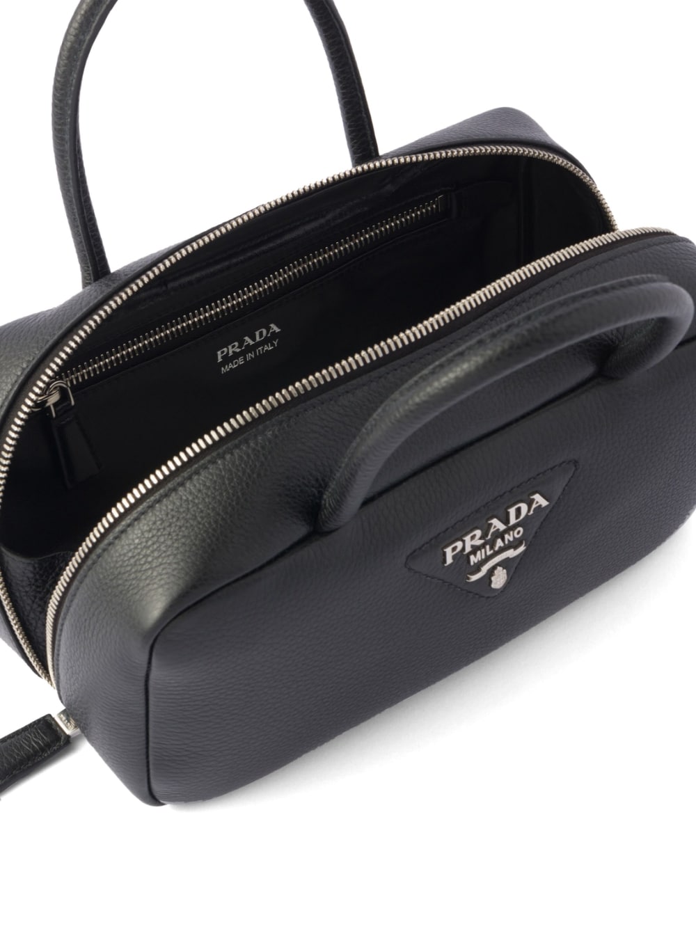 Pra*a logo-lettering top-handle bag