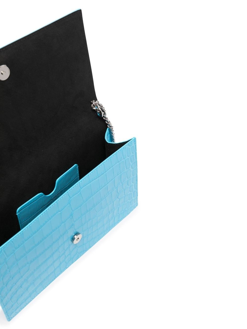 Alexander McQueen Skull logo croc-effect bag