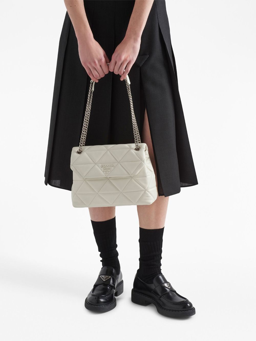 Pra*a large Pra*a spectrum nappa leather bag