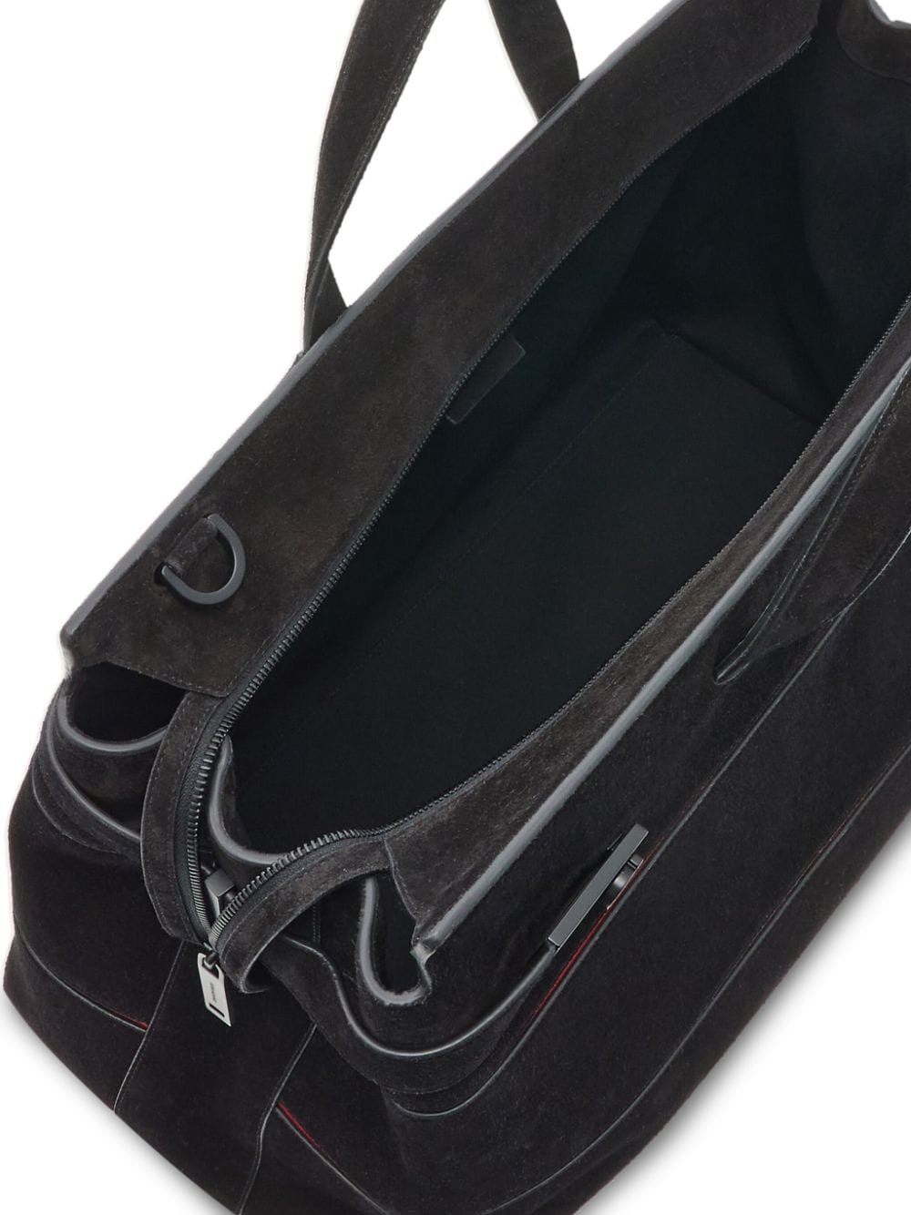 Ferragamo Gancini-plaque suede tote bag