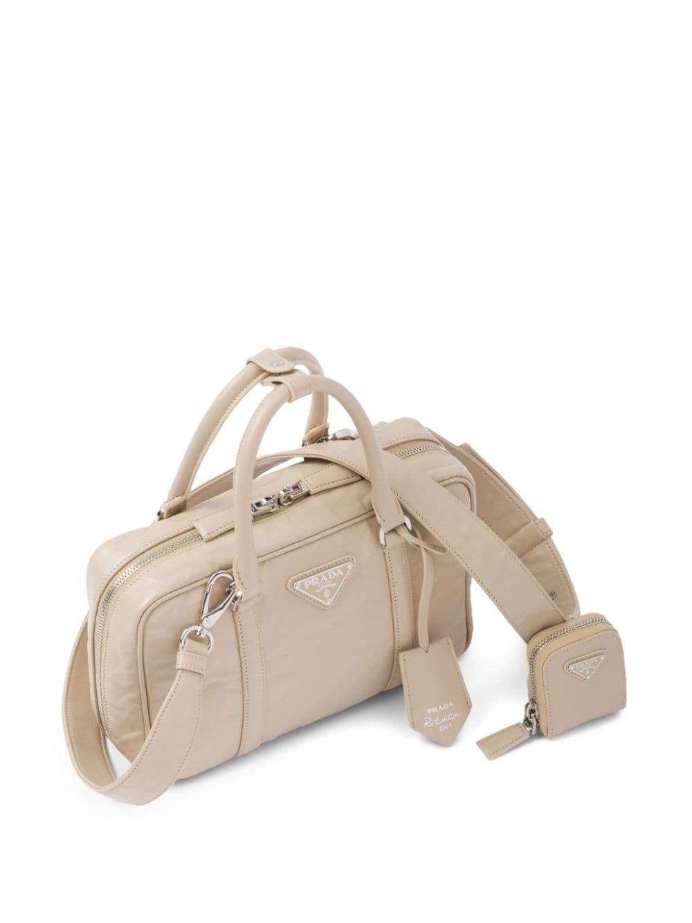 Pra*a medium leather tote bag