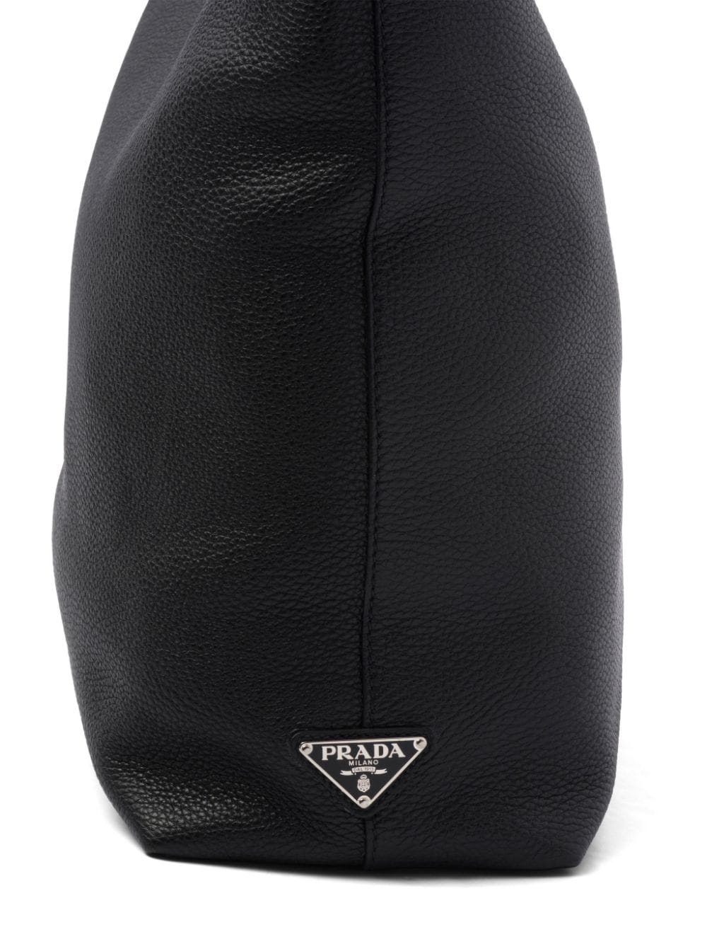 Pra*a logo-embossed leather tote bag