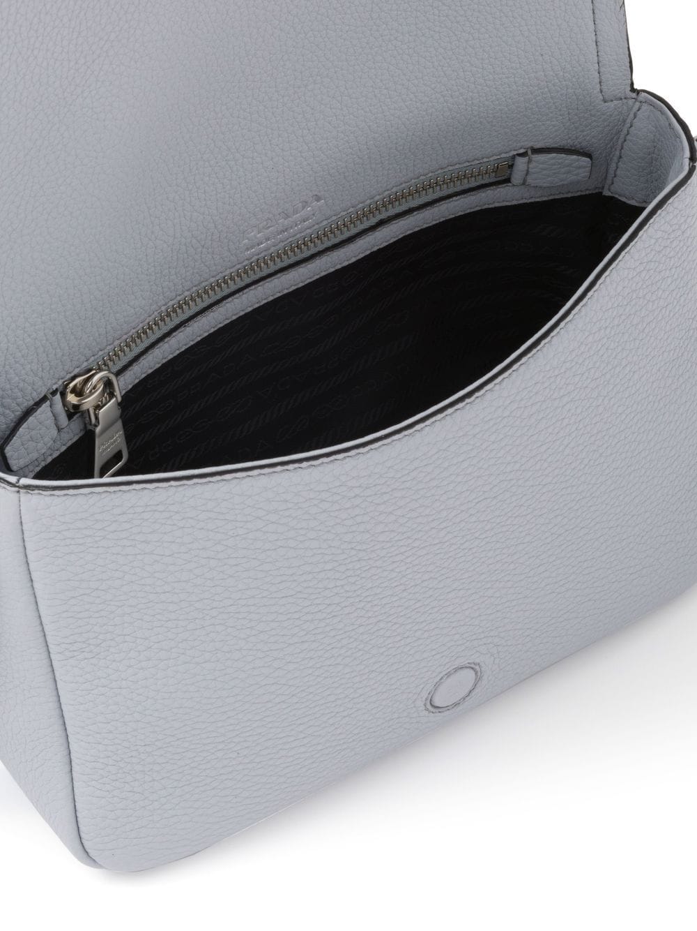 Pra*a logo-plaque leather shoulder bag