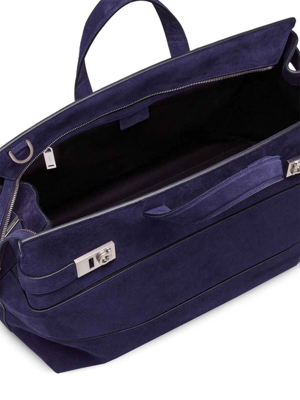 Ferragamo Gancini-plaque suede tote bag