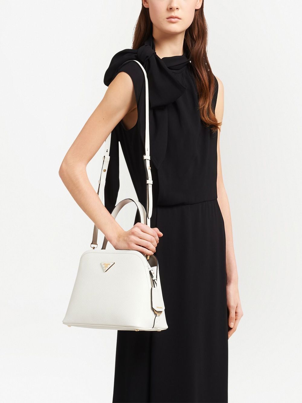 Pra*a medium saffiano leather matinée tote bag