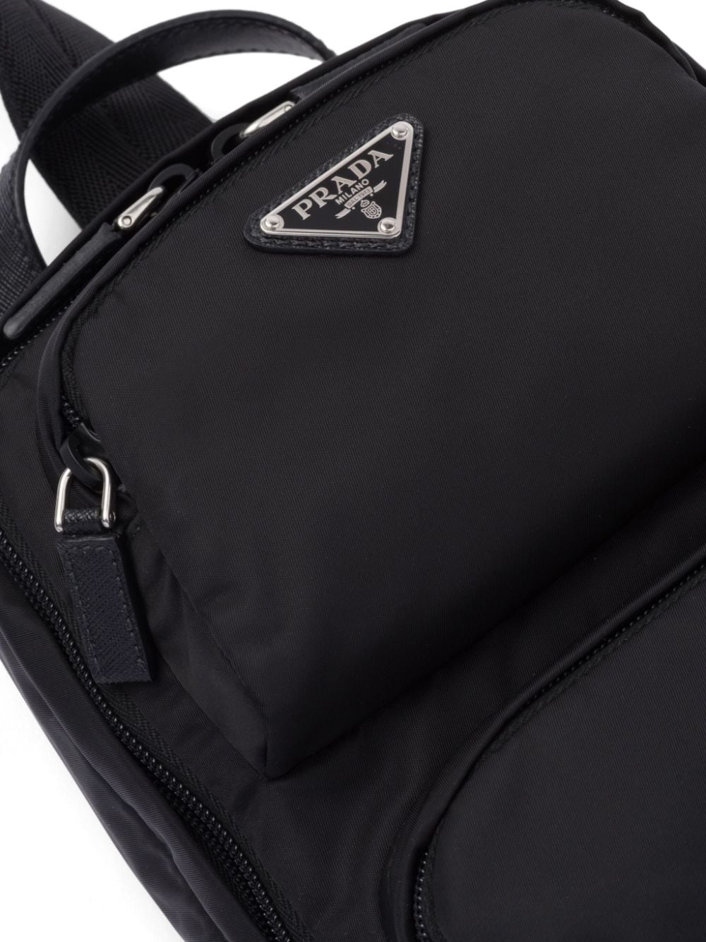 Pra*a enamel triangle-logo backpack