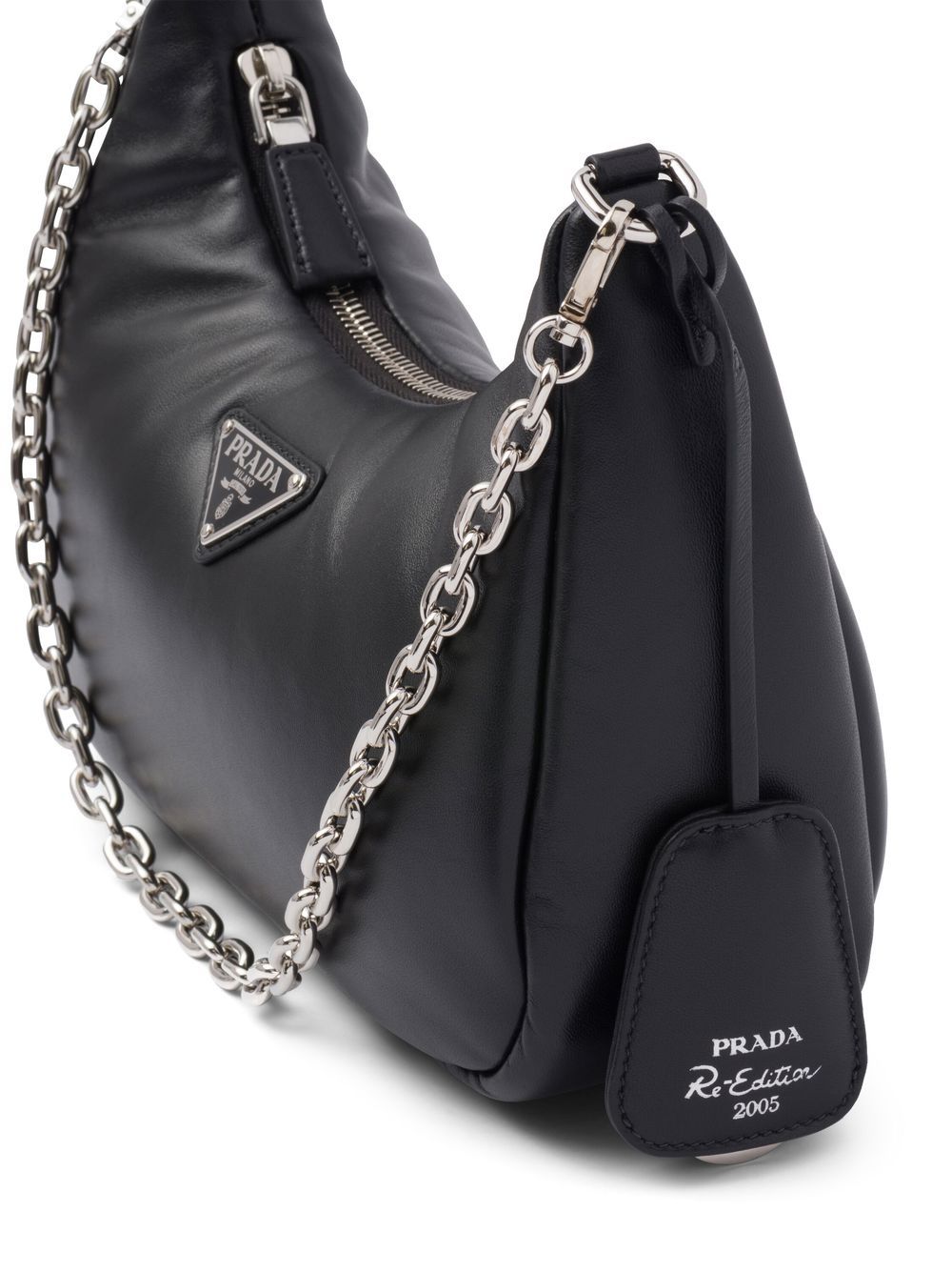 Pra*a re-edition 2005 padded leather shoulder bag