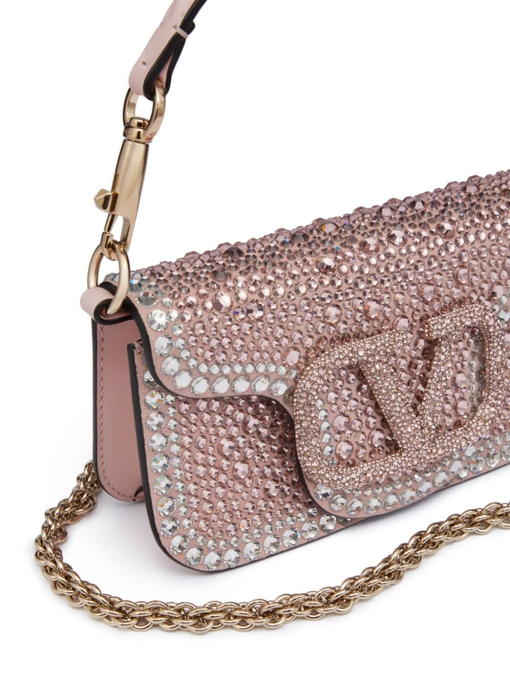 Valentino Garavani small Locò rhinestone-embellished shoulder bag