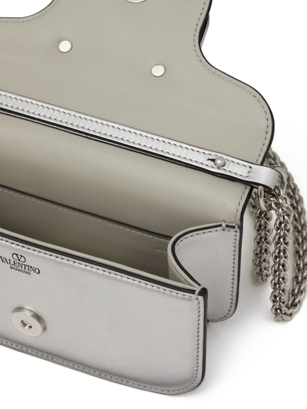 Valentino Garavani small Locò metallic shoulder bag