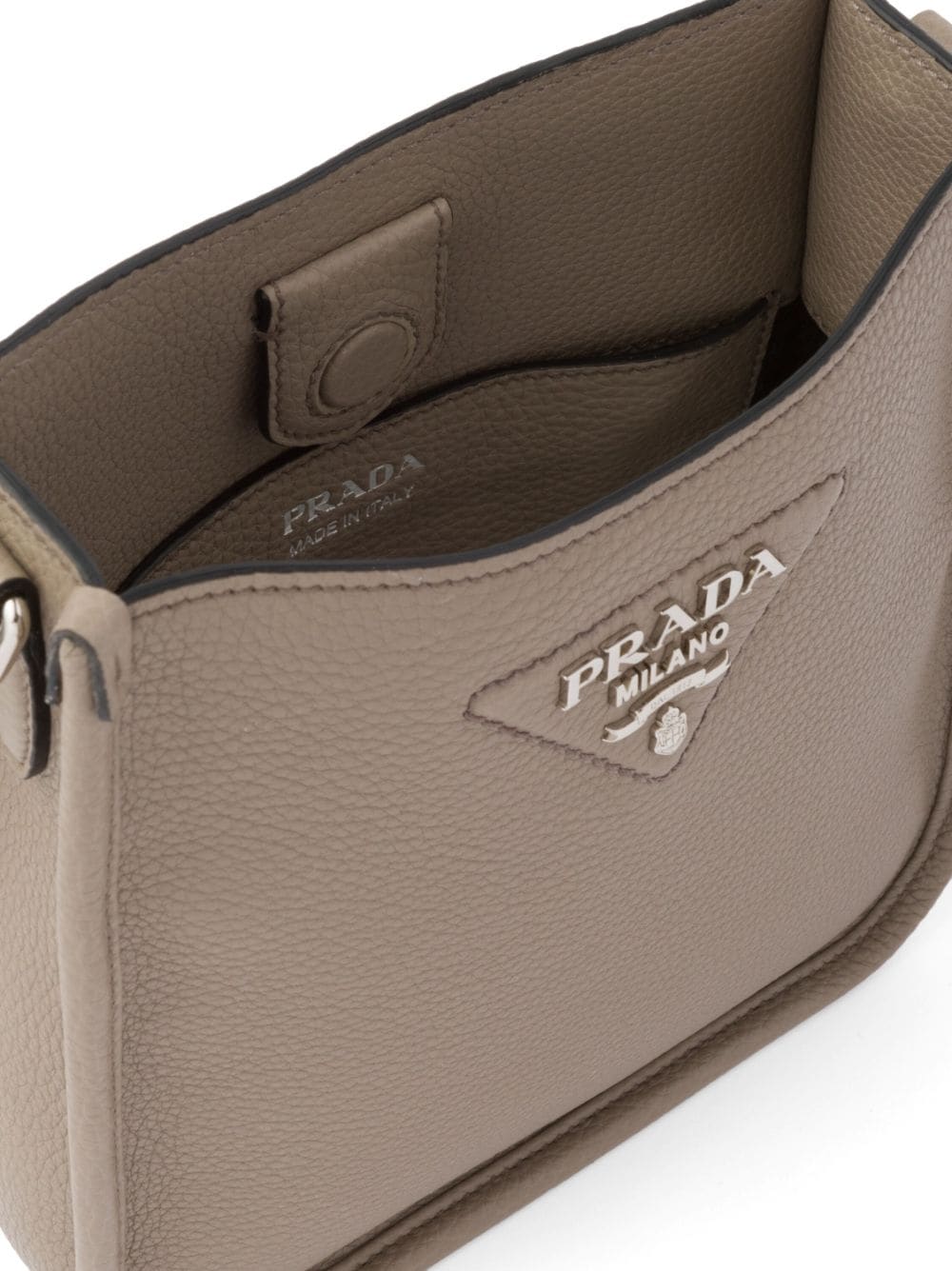 Pra*a mini logo-plaque shoulder bag