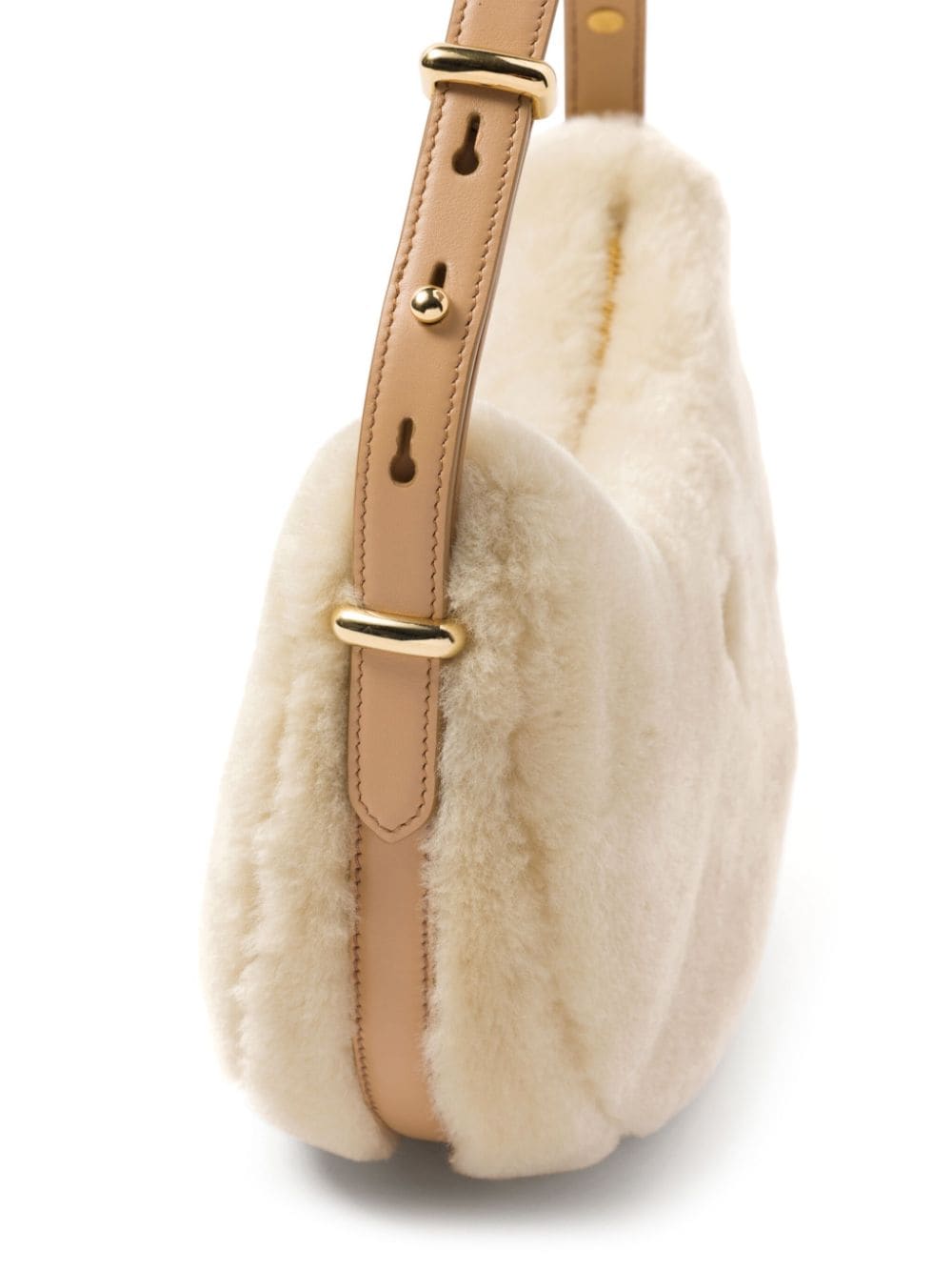 Pra*a arqué shearling shoulder bag