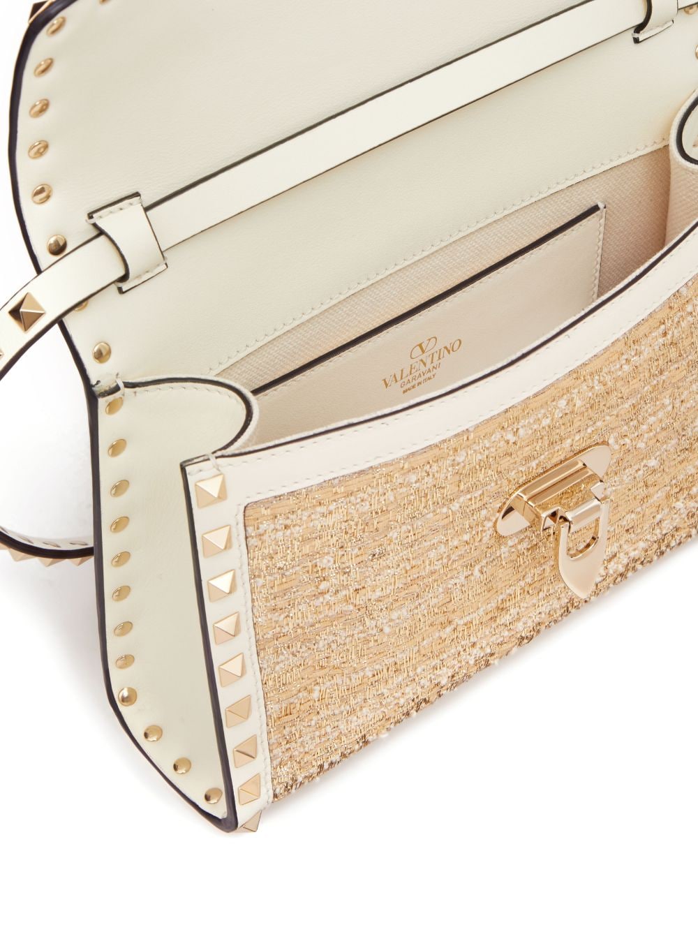 Valentino Garavani small Rockstud bouclé shoulder bag