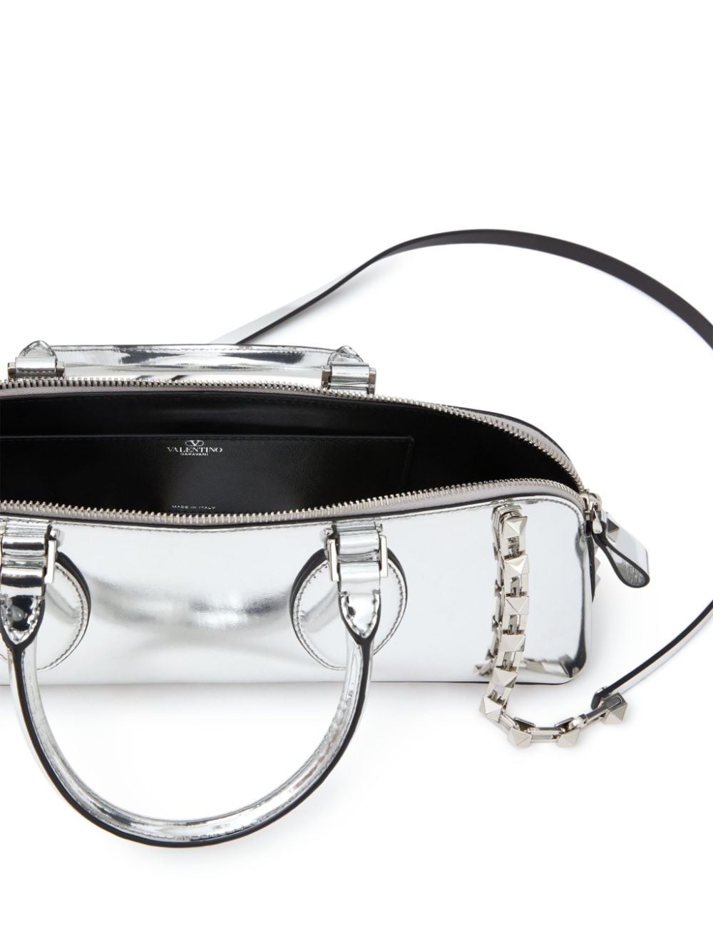 Valentino Garavani Rockstud E/W mirrored leather handbag