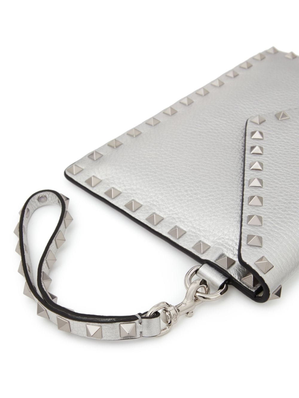 Valentino Garavani Rockstud metallic clutch bag