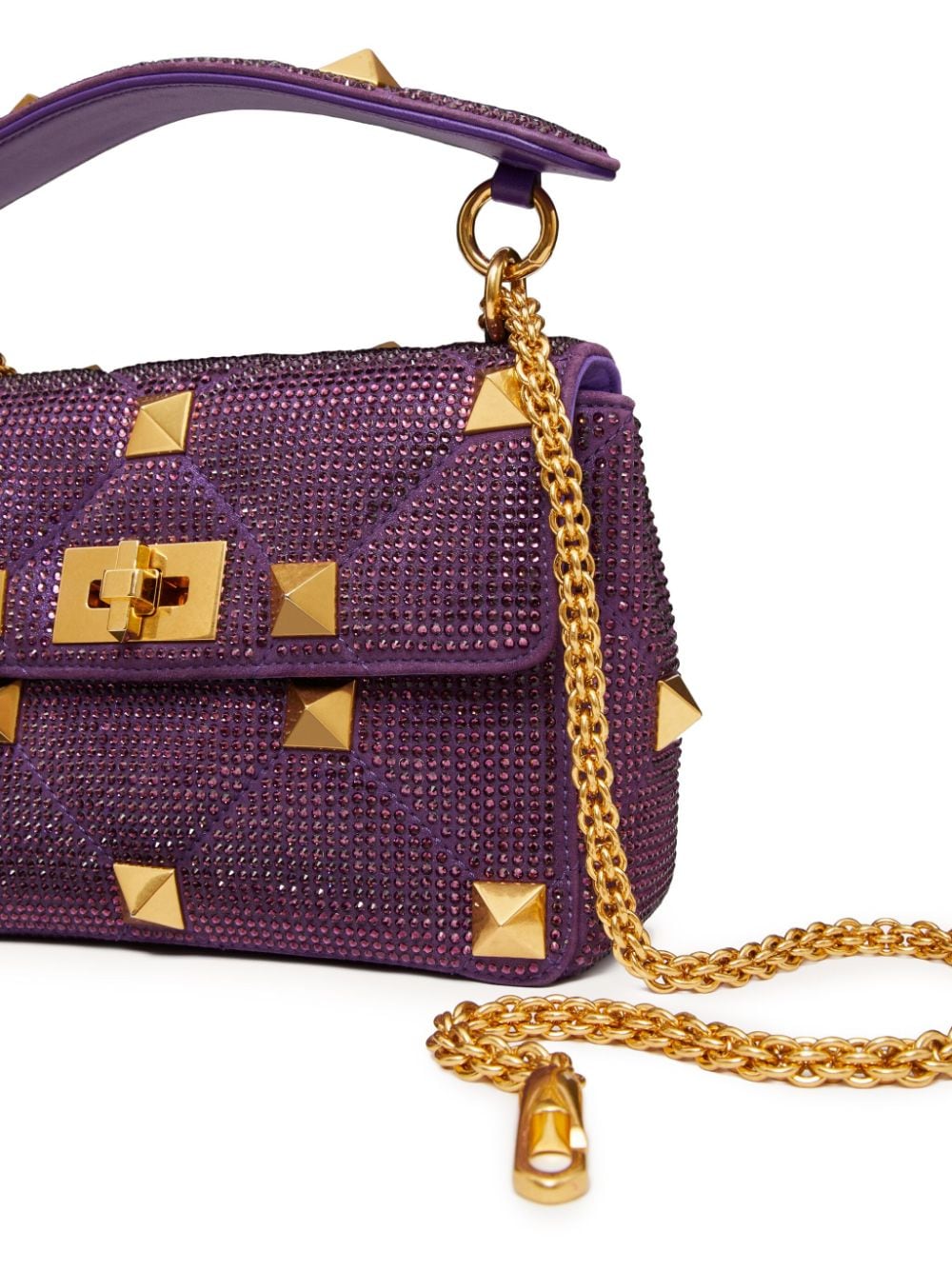 Valentino Garavani medium Roman Stud rhinestone-embellished shoulder bag