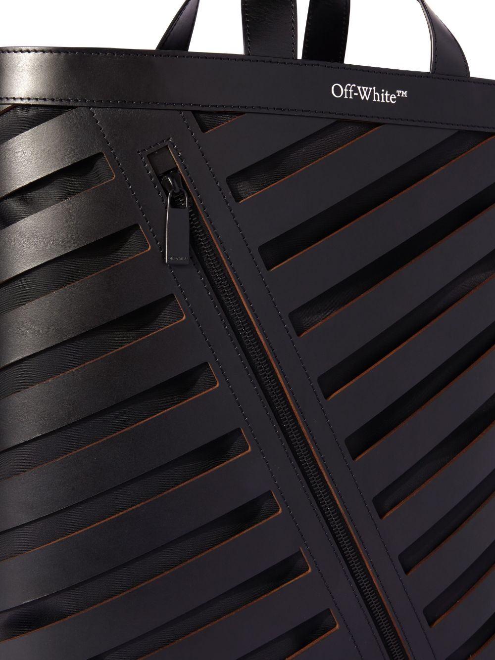 Off-White Diag cut-out leather tote bag