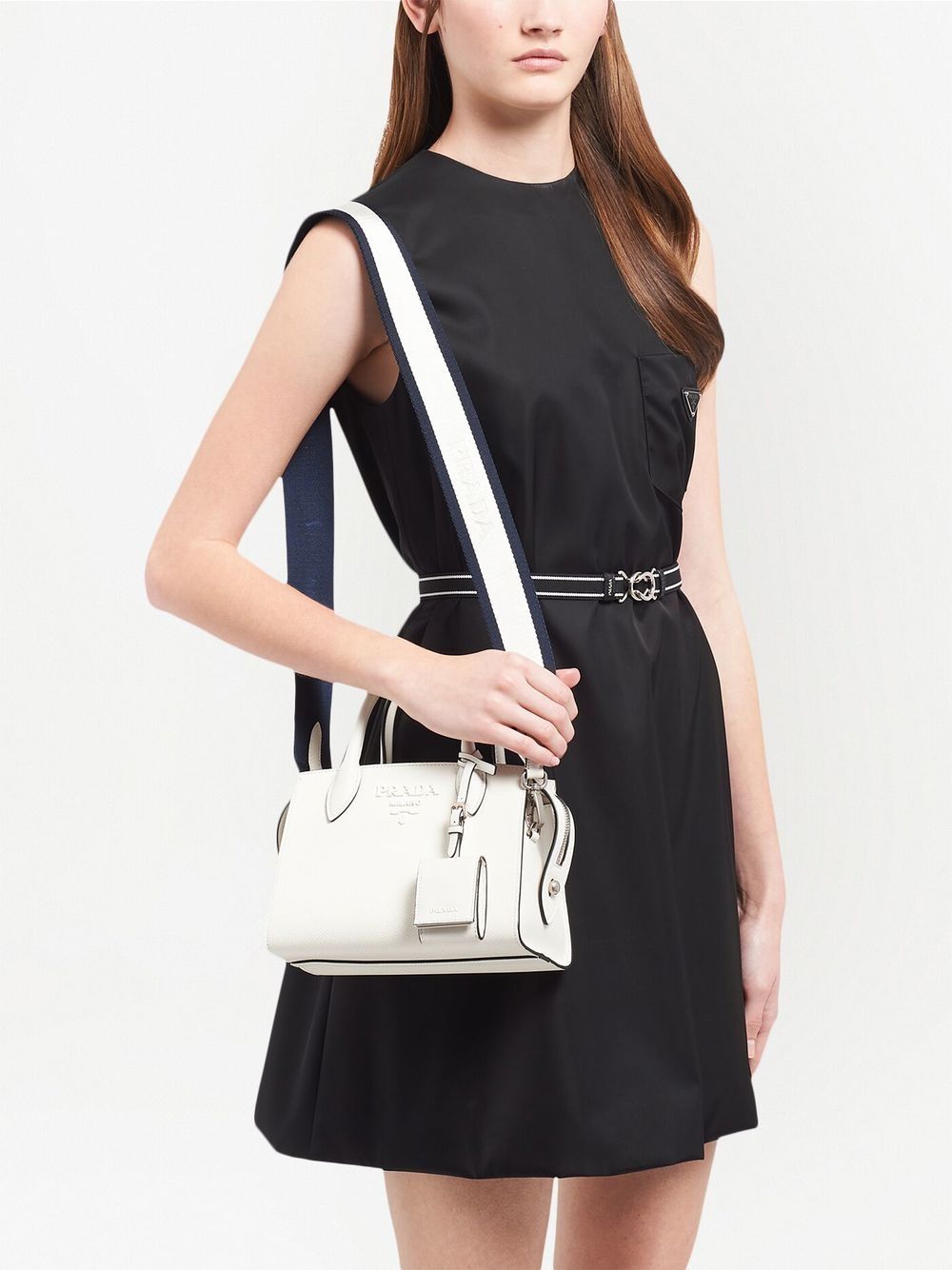 Pra*a mini saffiano leather tote