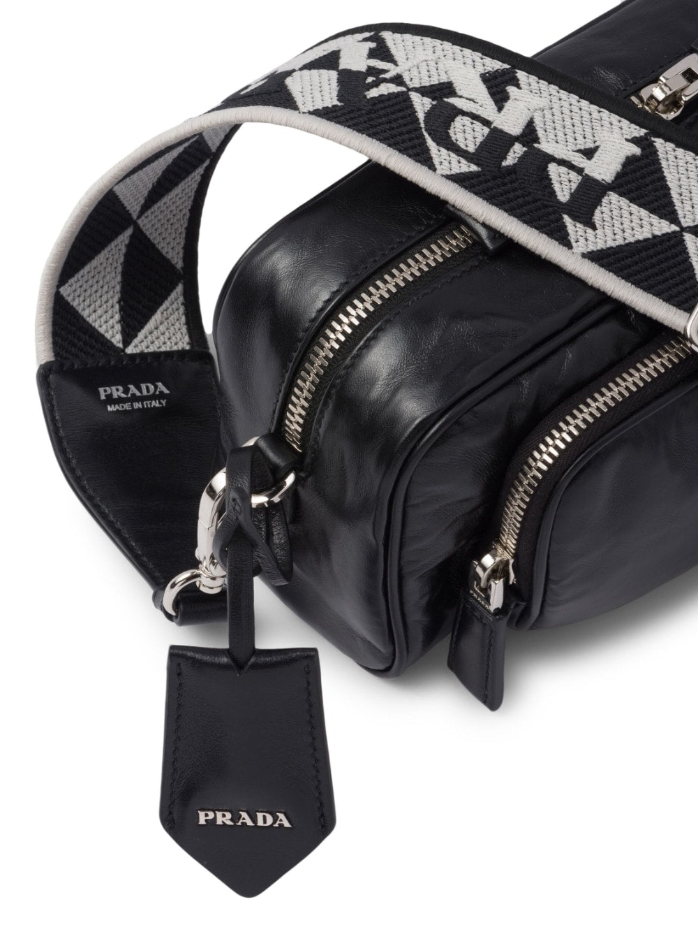 Pra*a logo-plaque shoulder bag
