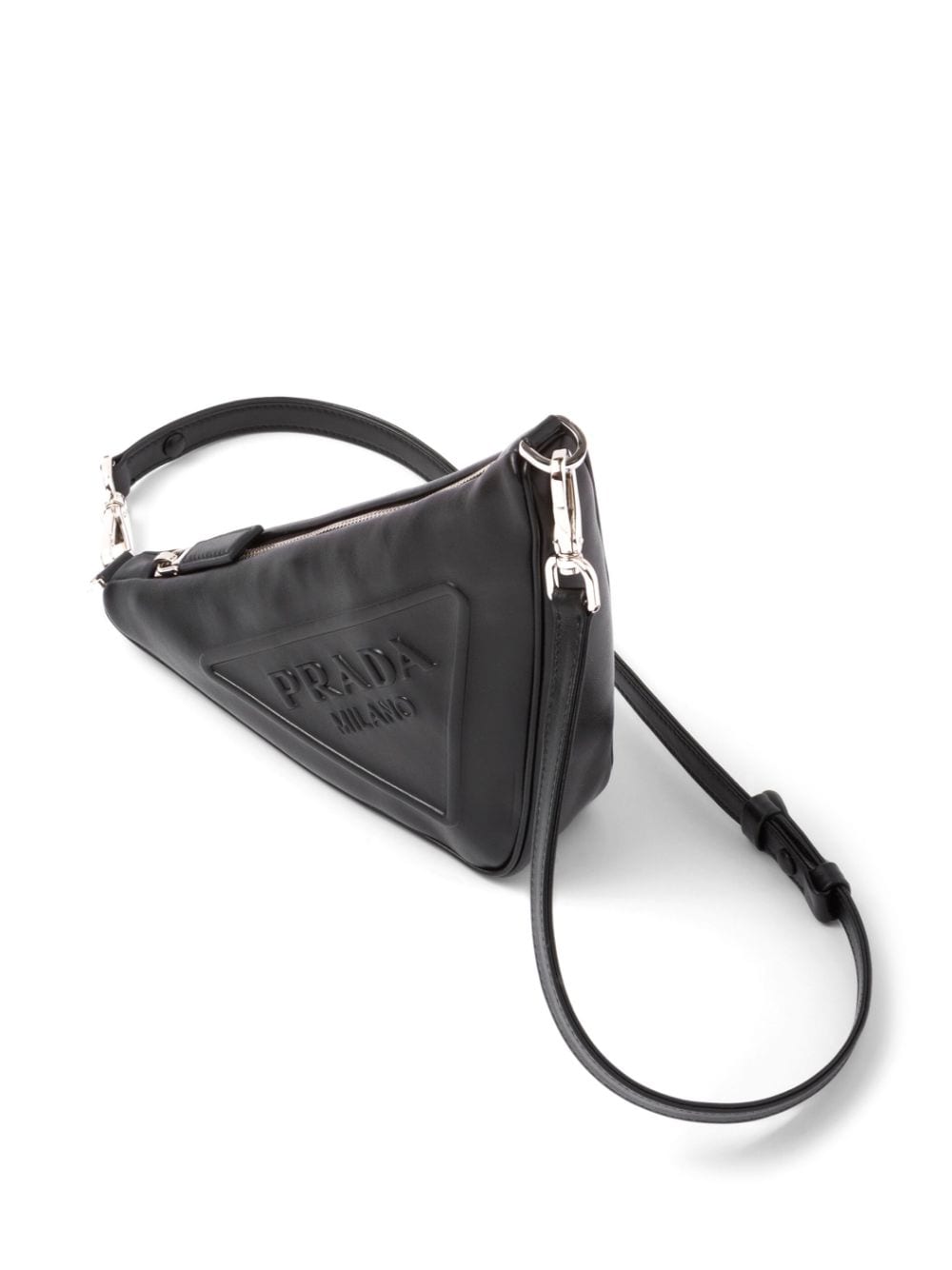 Pra*a triangle leather mini bag