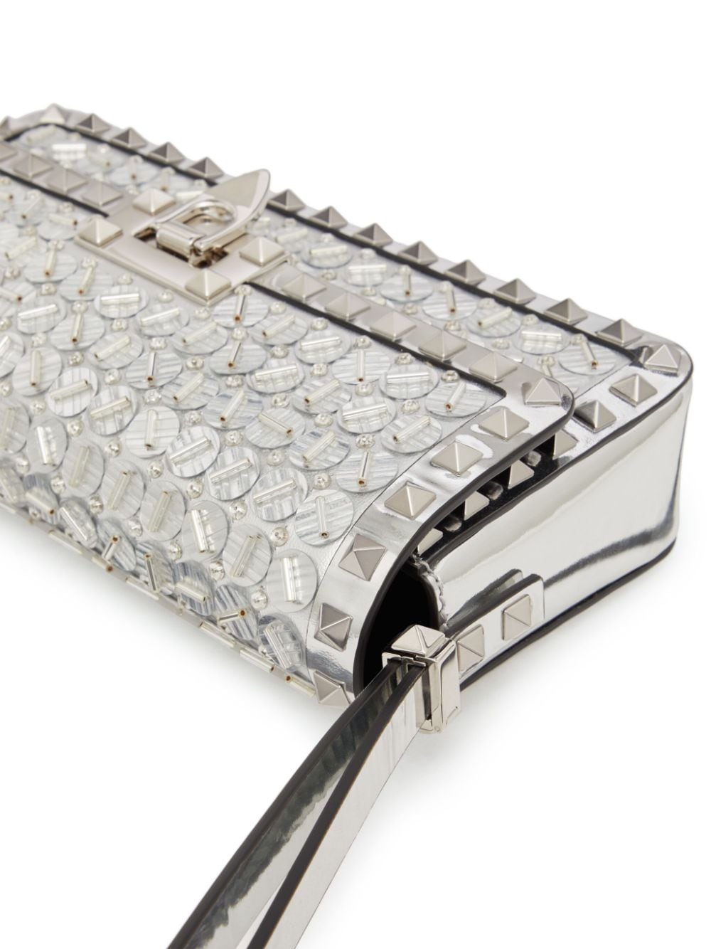 Valentino Garavani Rockstud23 E/W embroidered shoulder bag