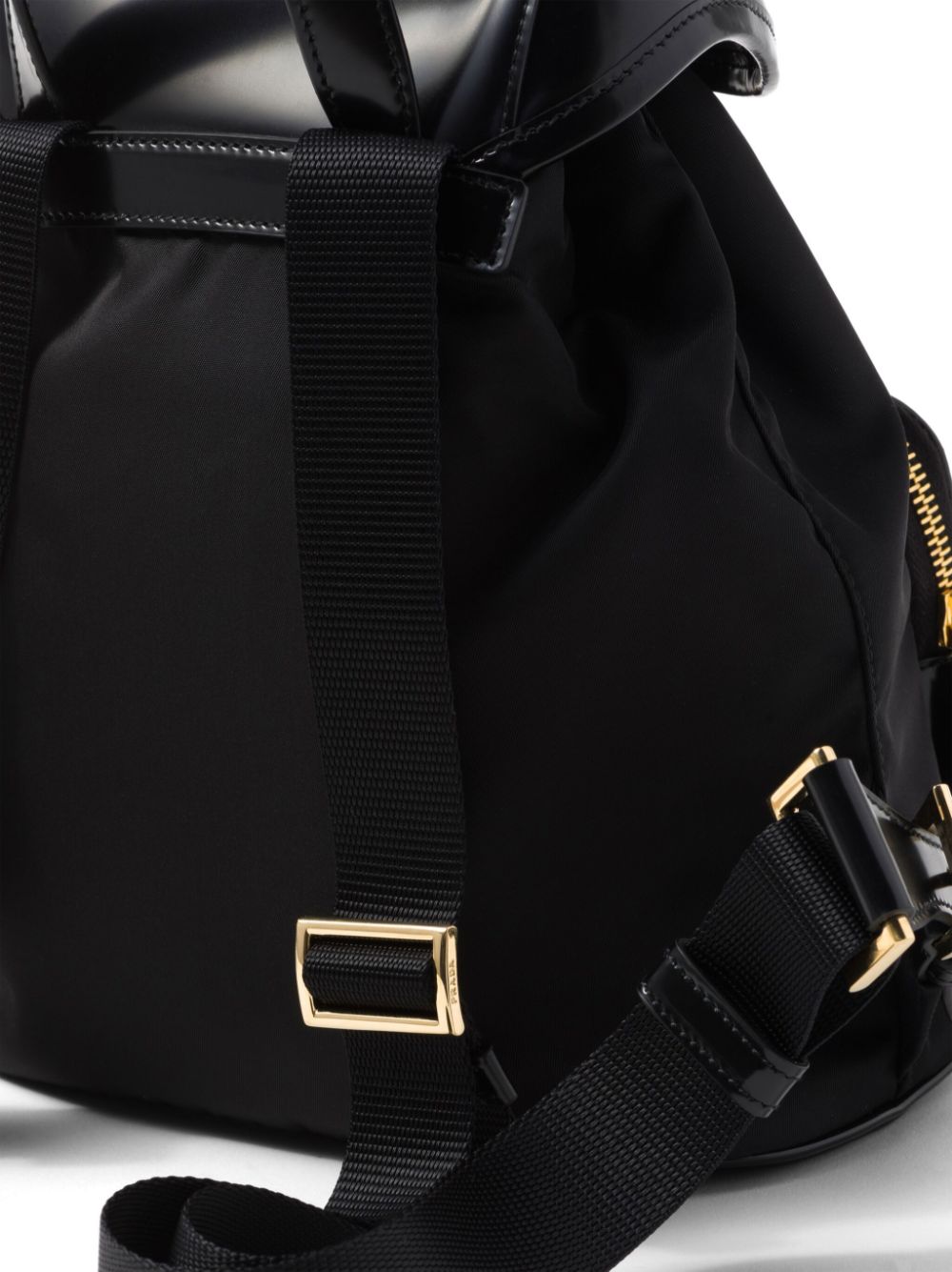 Pra*a logo-plaque panelled backpack