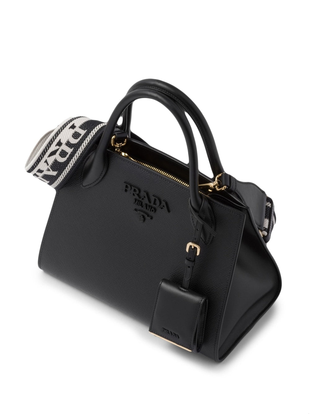 Pra*a saffiano leather bag