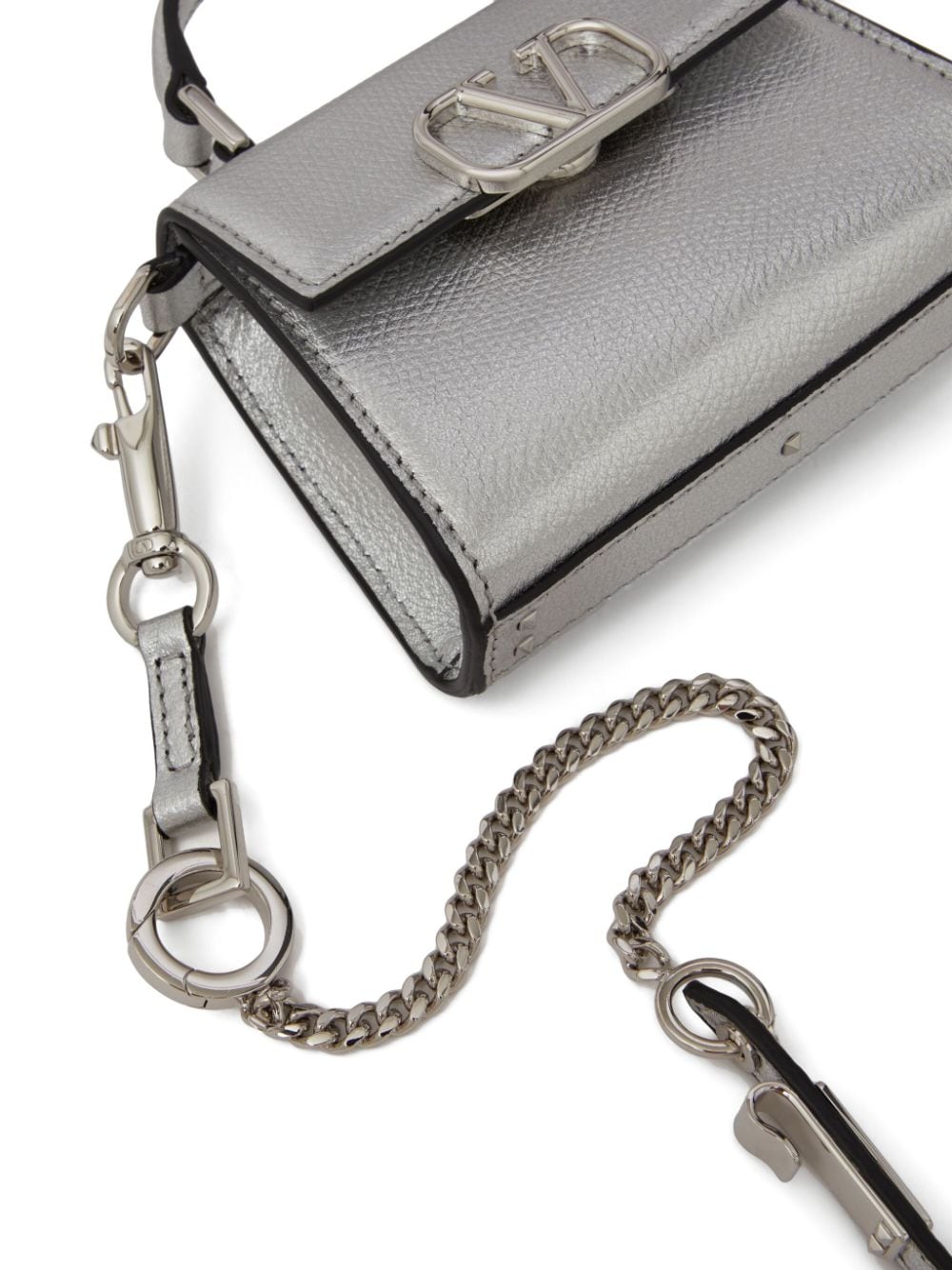 Valentino Garavani micro VSling metallic handbag