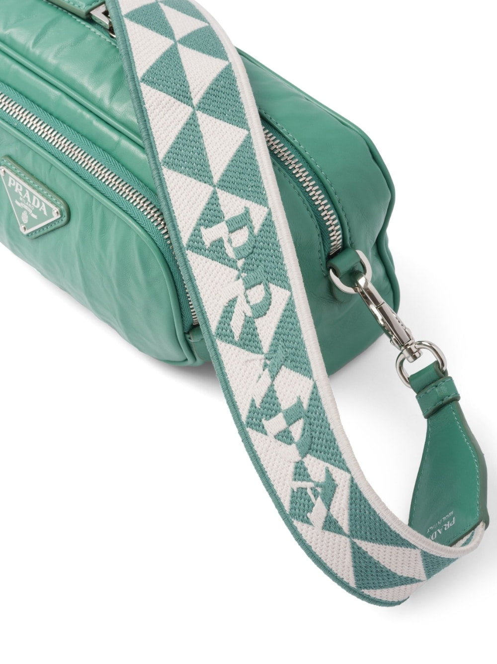 Pra*a logo-plaque shoulder bag