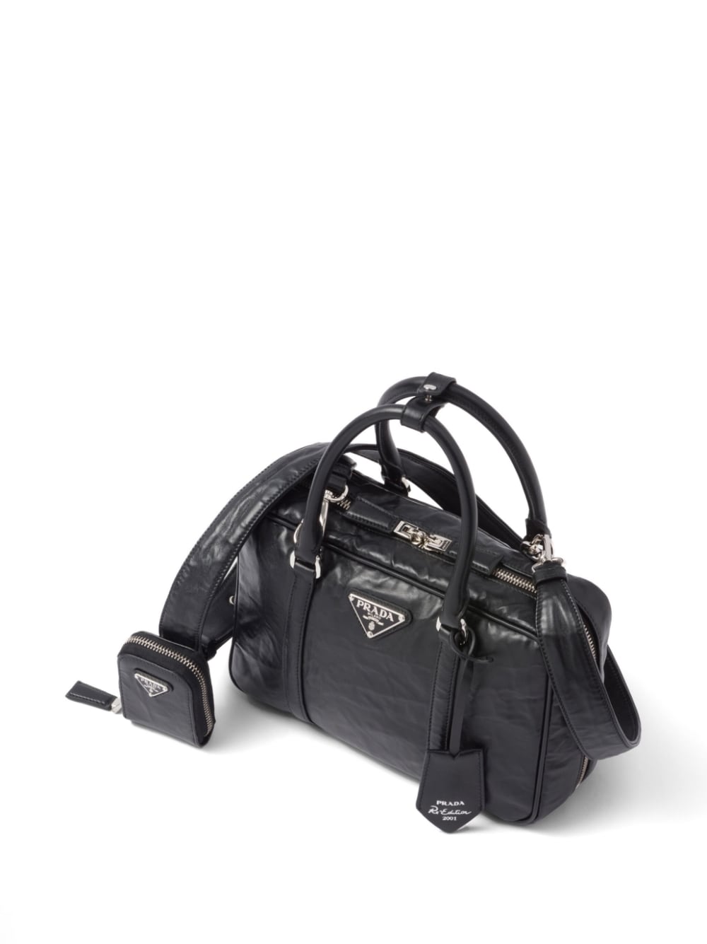 Pra*a medium leather tote bag