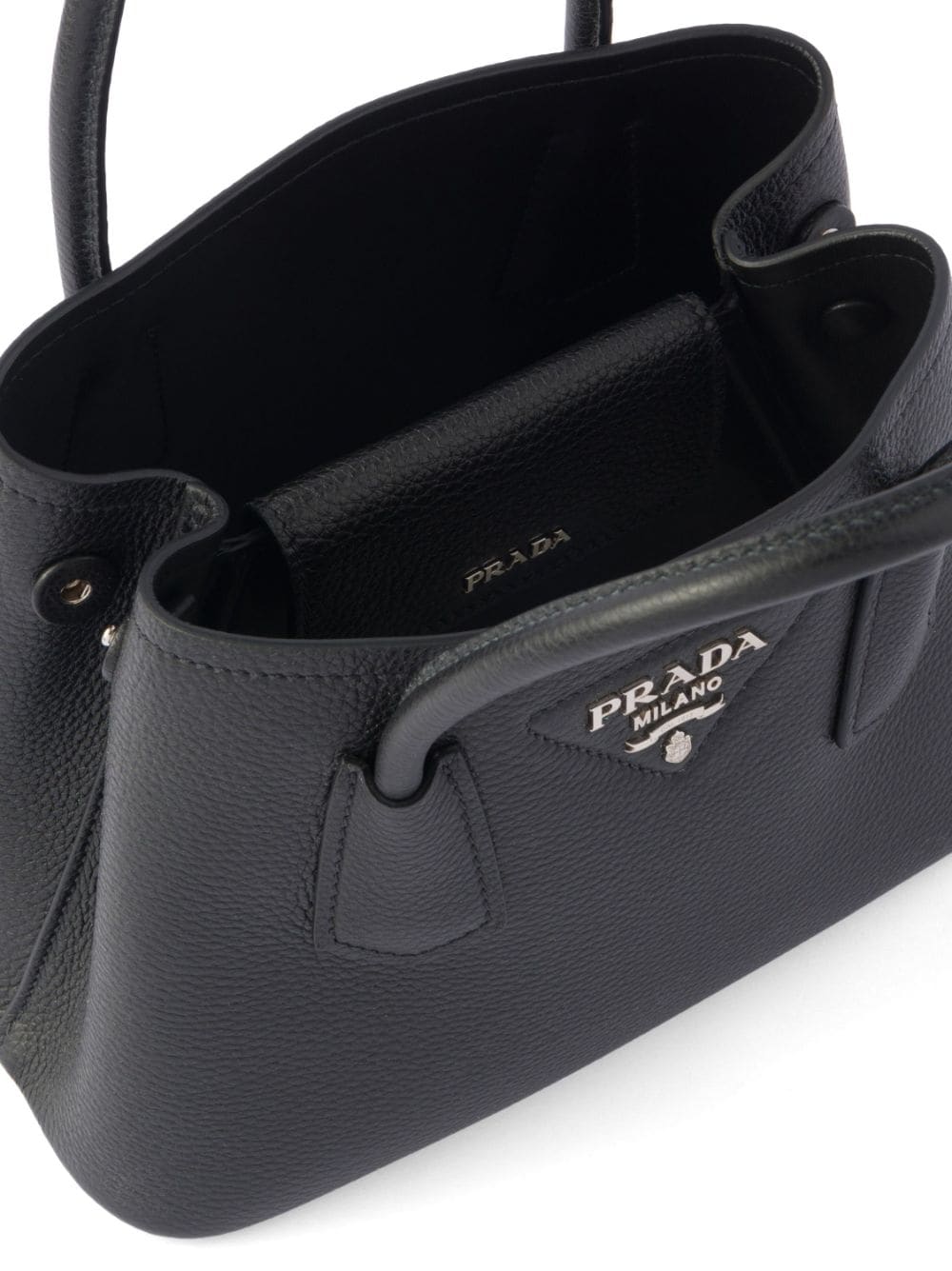 Pra*a double saffiano leather mini bag