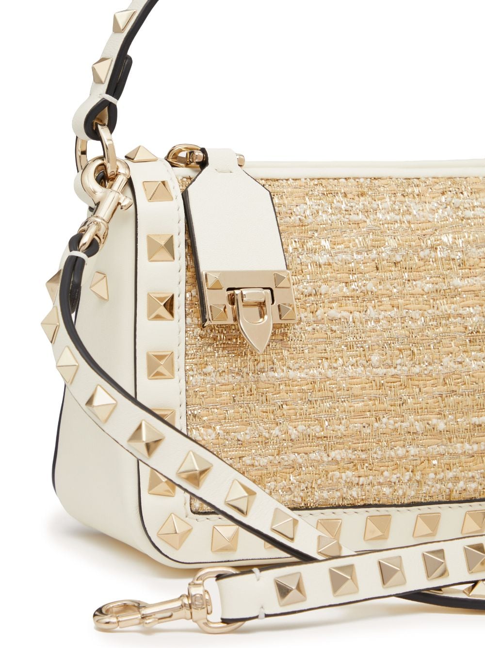 Valentino Garavani small Rockstud bouclé shoulder bag