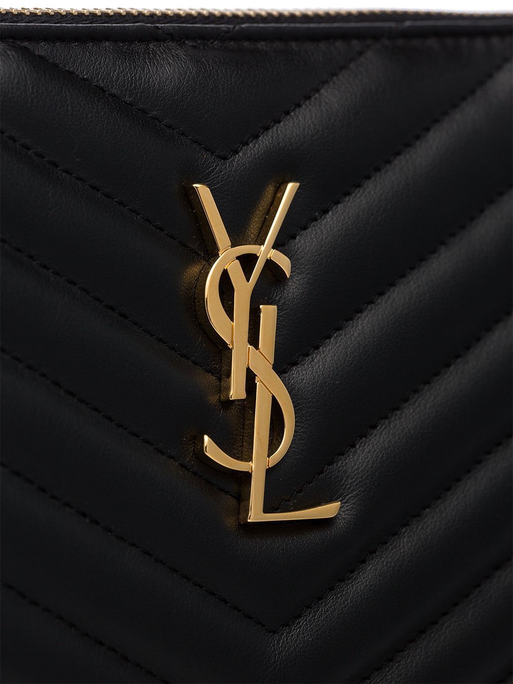 Saint Laurent quilted monogram clutch bag