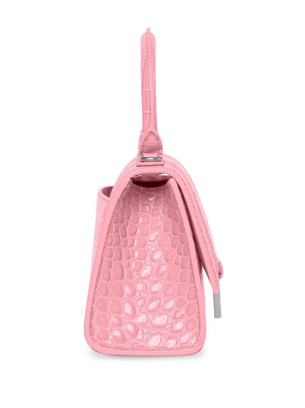 Ba*len*cia*ga hourglass crocodile-embossed handbag