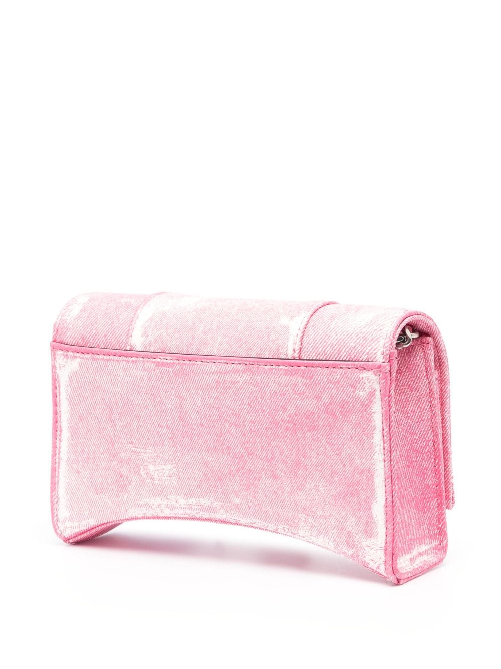 Ba*len*cia*ga hourglass denim chain wallet bag