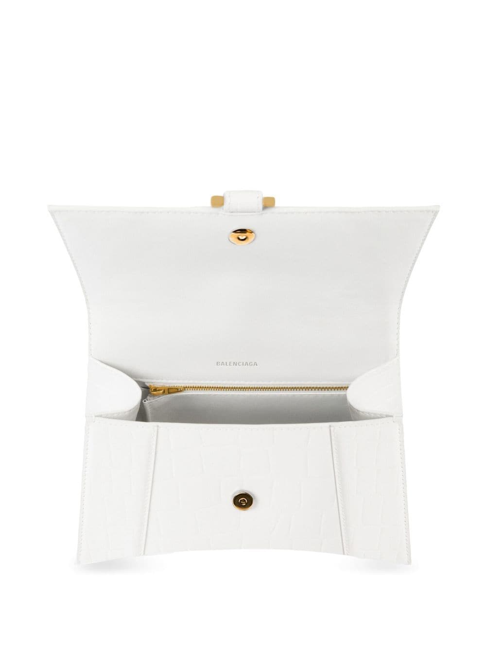 Ba*len*cia*ga small hourglass crocodile effect bag